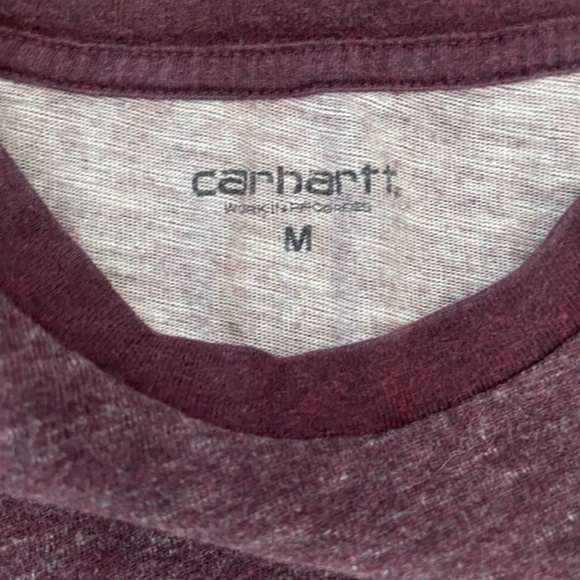Carhartt WIP Short Sleeve Men's T Shirt in S/S Holbrook Burgundy Sz Medium - Picture 4 of 8